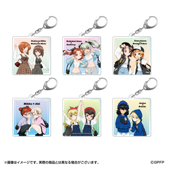 ガールズ＆パンツァー 最終章 トレーディングスクエアアクリルキーホルダー(全6種/ランダム6個入り) 【事前通販】