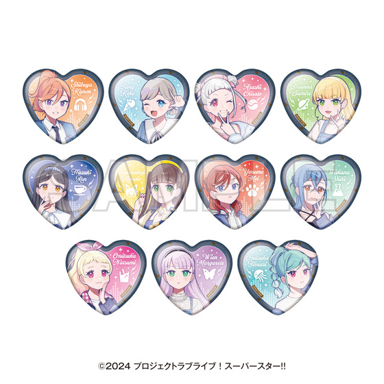 ラブライブ！スーパースター!! POP UP SHOP ～Fly! MUSIC WORLD♪～AFTER PARTY☆ ランダムハート缶バッジ(全11種・ランダム1個入り) 【2026年5月下旬頃お届け予定】