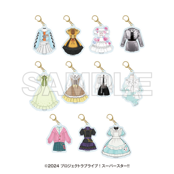 ラブライブ！スーパースター!! POP UP SHOP ～Fly! MUSIC WORLD♪～AFTER PARTY☆ 衣装アクリルキーホルダー(全11種) 【2次受注／2026年6月下旬頃お届け予定】